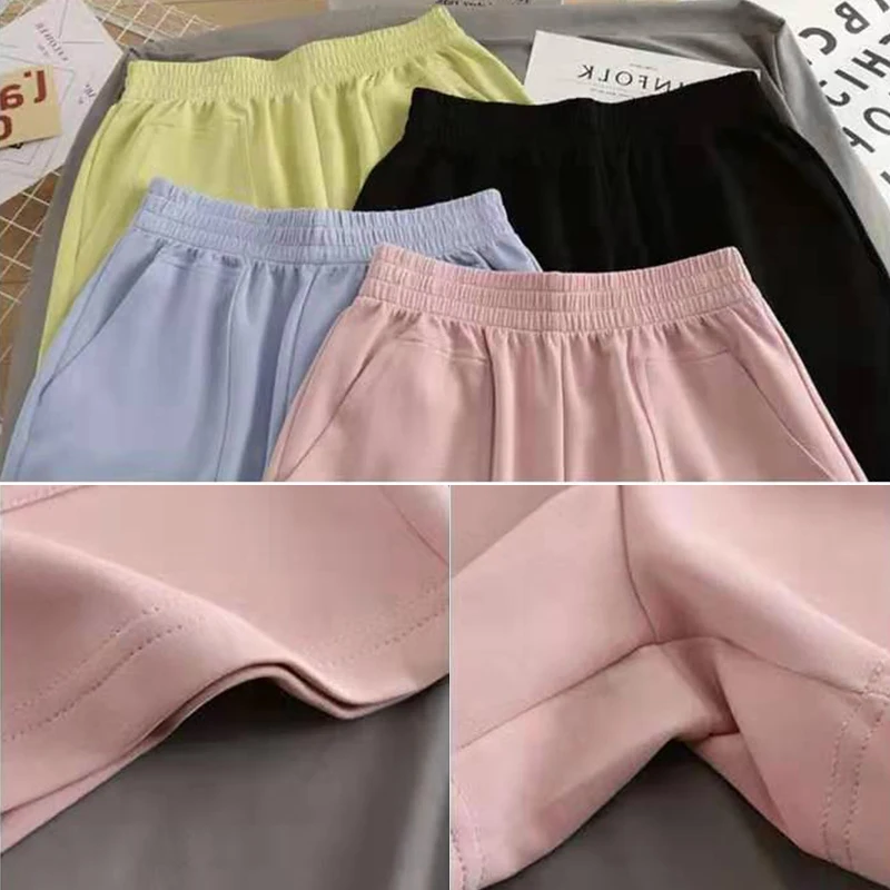 Summer-Women-s-Shorts-Trendy-Casual-Summer-Bright-Color-Short-Pants-With-Pocket-Soft-Korean-Style-4